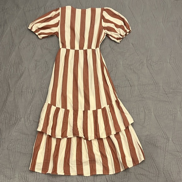 Knox Rose Women’s Striped V-Neck Wrap Tiered Dress size S - Picture 9 of 10